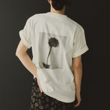 Flower Photo Back Print Tee -6.2oz premium cotton-【25T-3】