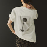 Flower Photo Back Print Tee -6.2oz premium cotton-【25T-3】