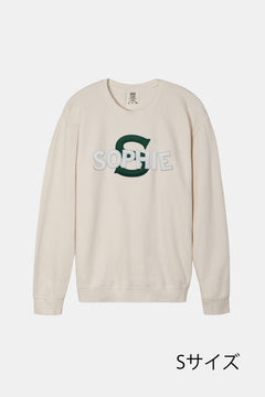 RE:SOPHIE Garment Dyed 6.4 oz Lightweight Crewneck Sweatshirt【26sw-4】IVORY / FOREST※袖レース無し