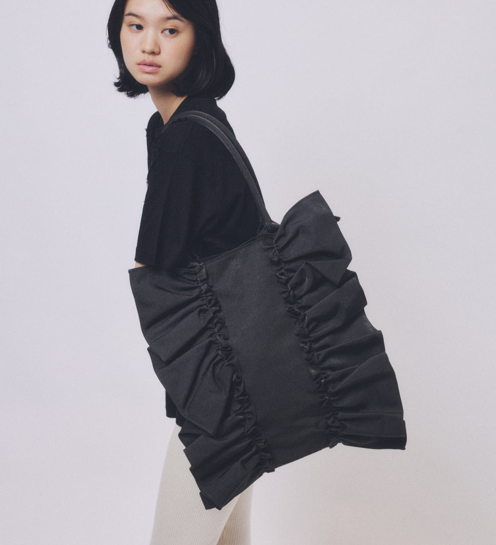 RE:SOPHIE Vintage Nylon Frill Tote (L) -vintage nylon-【26B-4】