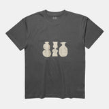 Flower Vase Graphic Tee -6.2oz premium cotton-【25T-4】