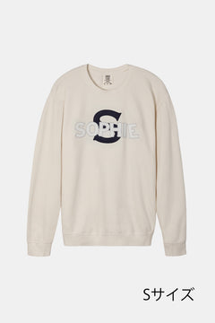 RE:SOPHIE Garment Dyed 6.4 oz Lightweight Crewneck Sweatshirt【26sw-6】IVORY / NAVY※袖レース無し