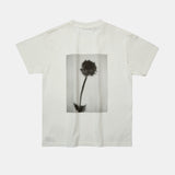 Flower Photo Back Print Tee -6.2oz premium cotton-【25T-3】