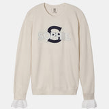 RE:SOPHIE Garment Dyed 6.4 oz Lightweight Crewneck Sweatshirt【26sw-5 】IVORY / NAVY
