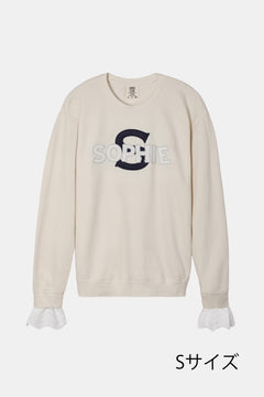 RE:SOPHIE Garment Dyed 6.4 oz Lightweight Crewneck Sweatshirt【26sw-5 】IVORY / NAVY