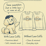 RE:SOPHIE Garment Dyed 6.4 oz Lightweight Crewneck Sweatshirt【26sw-8】※袖レース無し