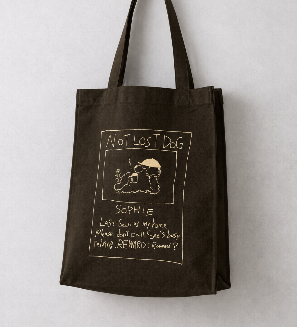Canvas Tote – NOT LOST DOG – 8号帆布 cotton canvas –【25B-3】