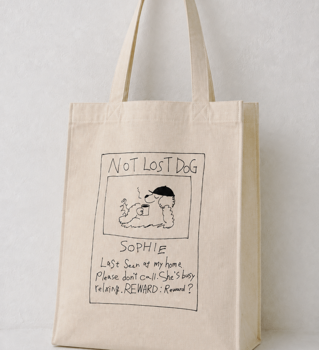 Canvas Tote – NOT LOST DOG – 8号帆布 cotton canvas –【25B-3】