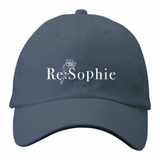 Re:Sophie-logo-front-white-navy-cap