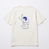 Dog Illustration Back Print Tee -6.2oz premium cotton-【26T-2】