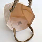 Gathered Handle Canvas Mini Tote – NOT LOST DOG–【26B-5】