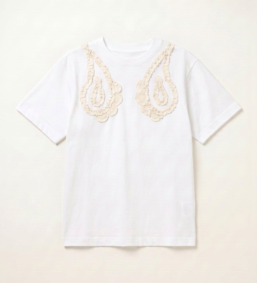 RE:SOPHIE Paisley Frill Tee -organic cotton-【26T-4】