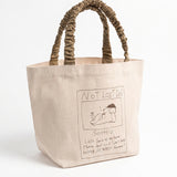 Gathered Handle Canvas Mini Tote – NOT LOST DOG–【26B-5】