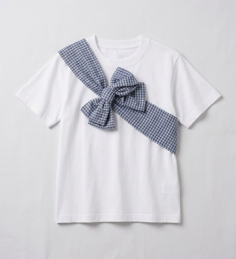 RE:SOPHIE Ribbon Tee -organic cotton-【26T-5】